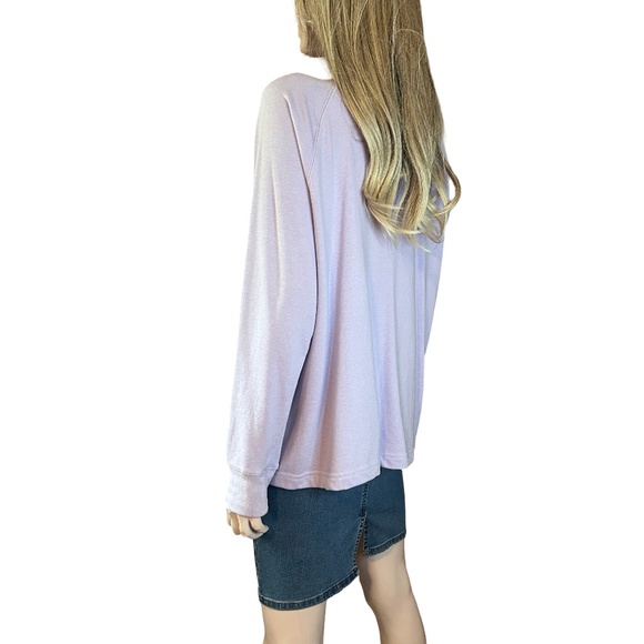 Champion Sweatshirt Top Pullover Sweater Lilac ¼ Zip Front Long Sleeve Branded - Picture 4 of 11